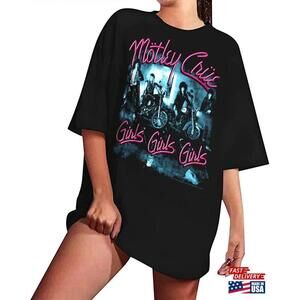 Motley Crue Girls Neon Bikers Oversized Unisex Tshirt